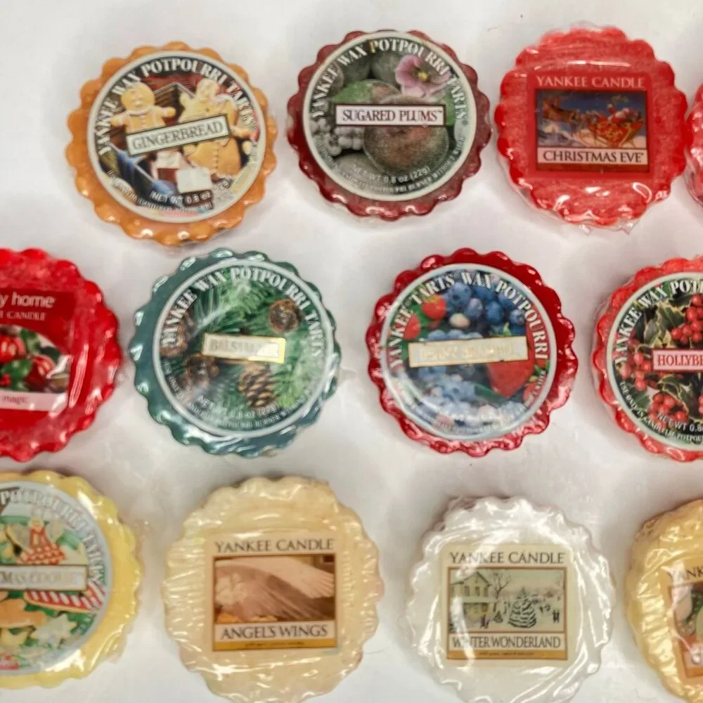 Yankee Candle Lot Of 14 Wax Potpourri Tarts Christmas Holidays Scents NIP